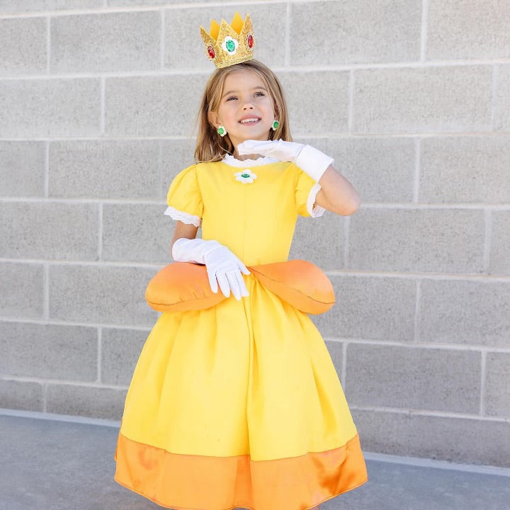 Super Mario Bros Family Halloween custom costumes. Princess Daisy custom costume - dress up