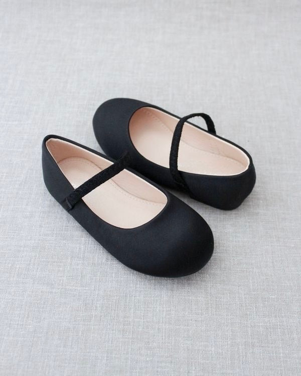 Satin Mary Jane Flats