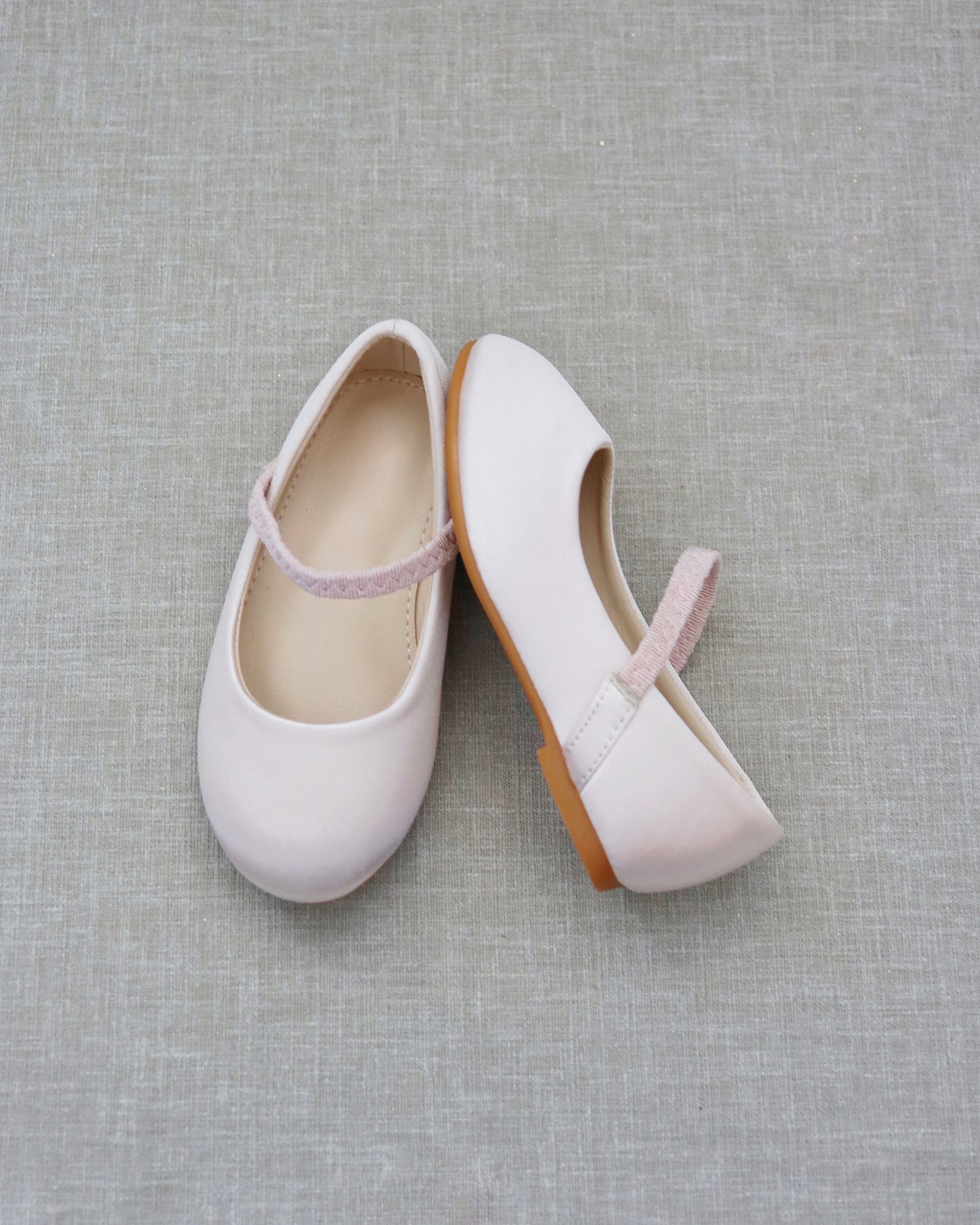 Satin Mary Jane Flats