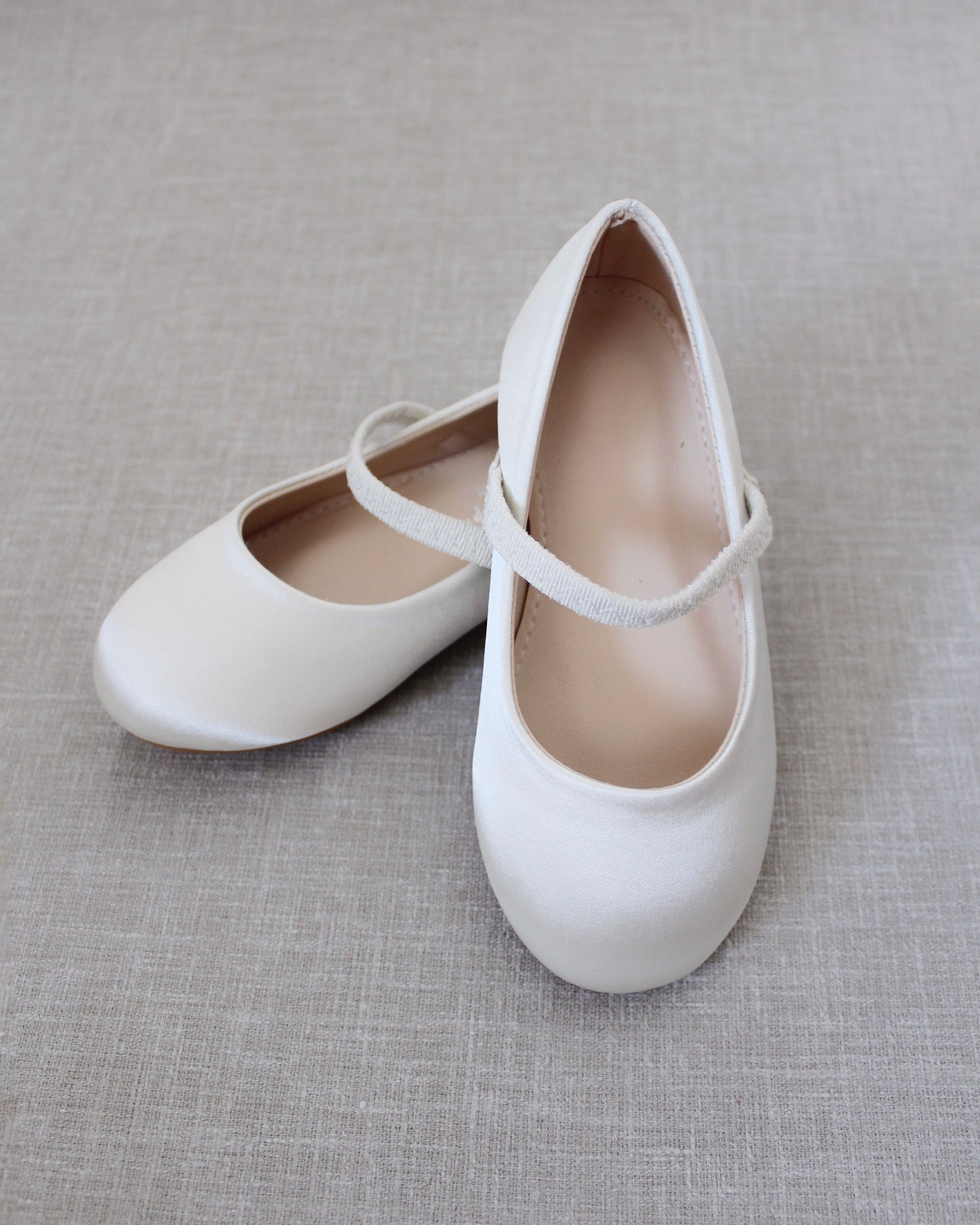 Satin Mary Jane Flats