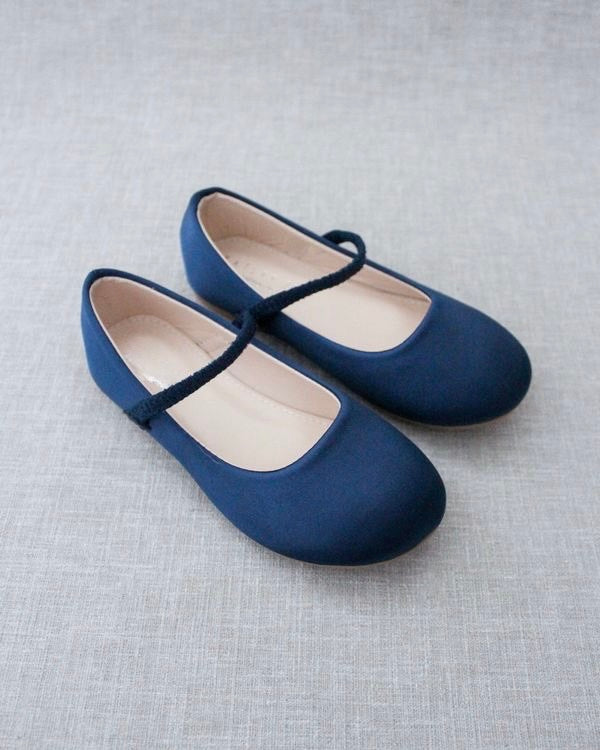 Satin Mary Jane Flats