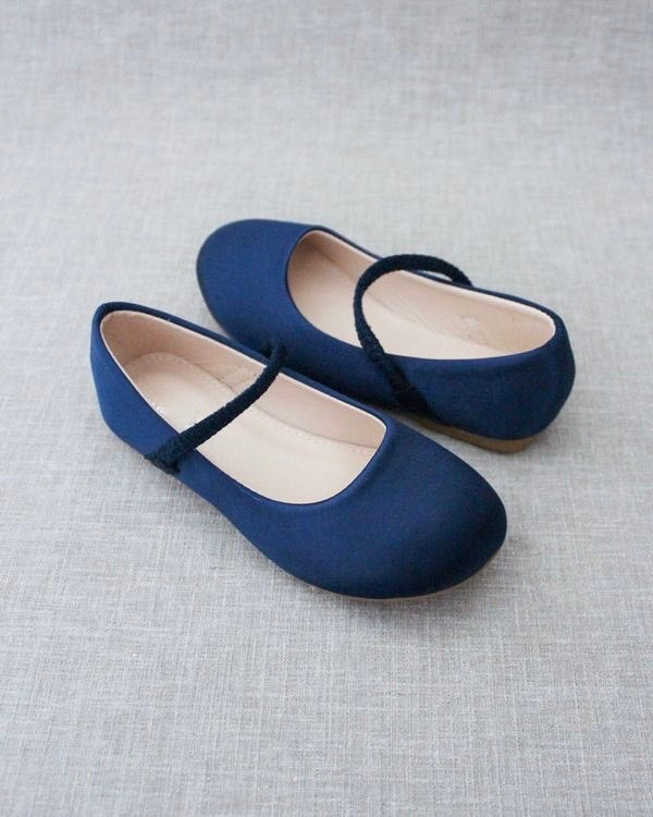 Satin Mary Jane Flats
