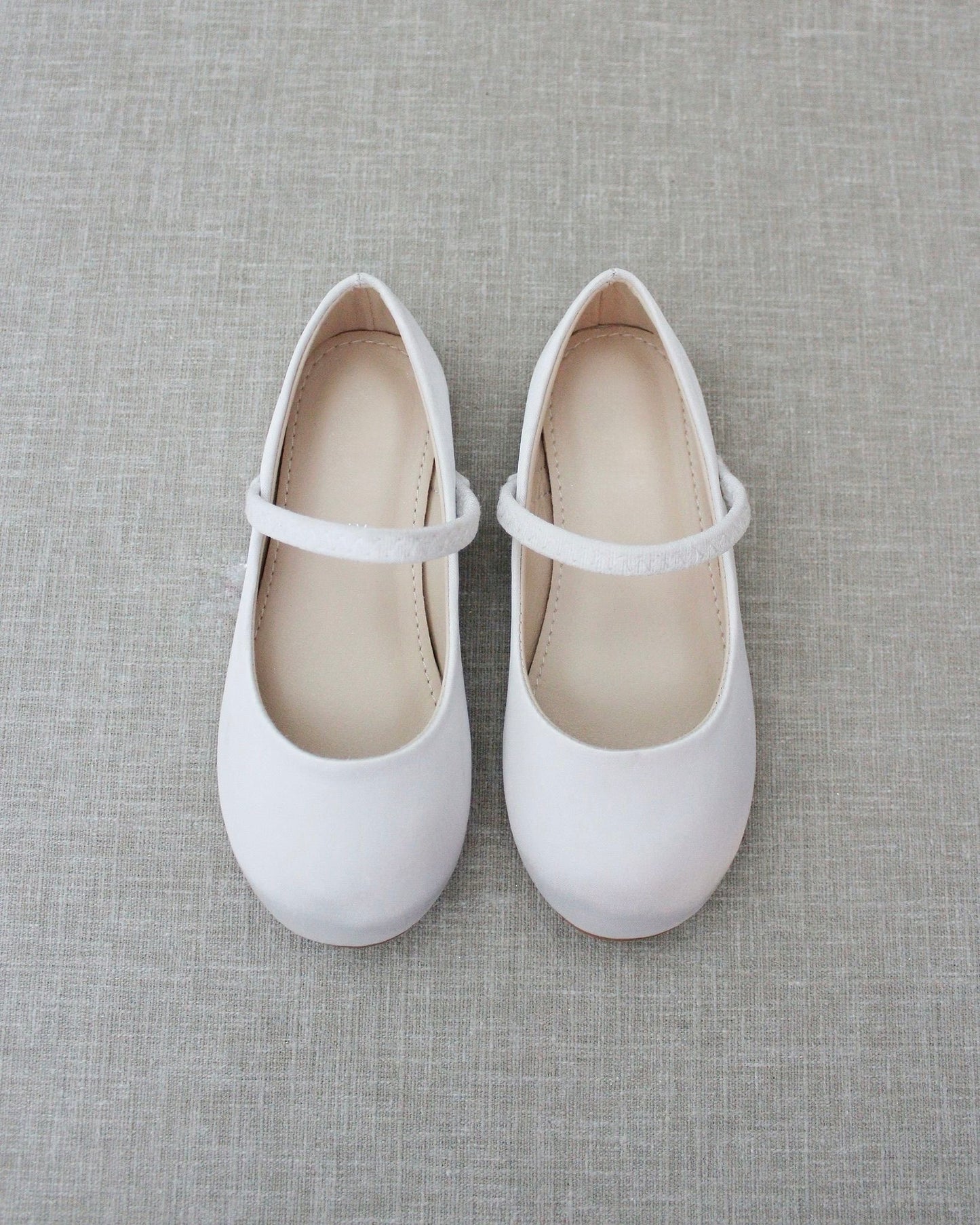Satin Mary Jane Flats