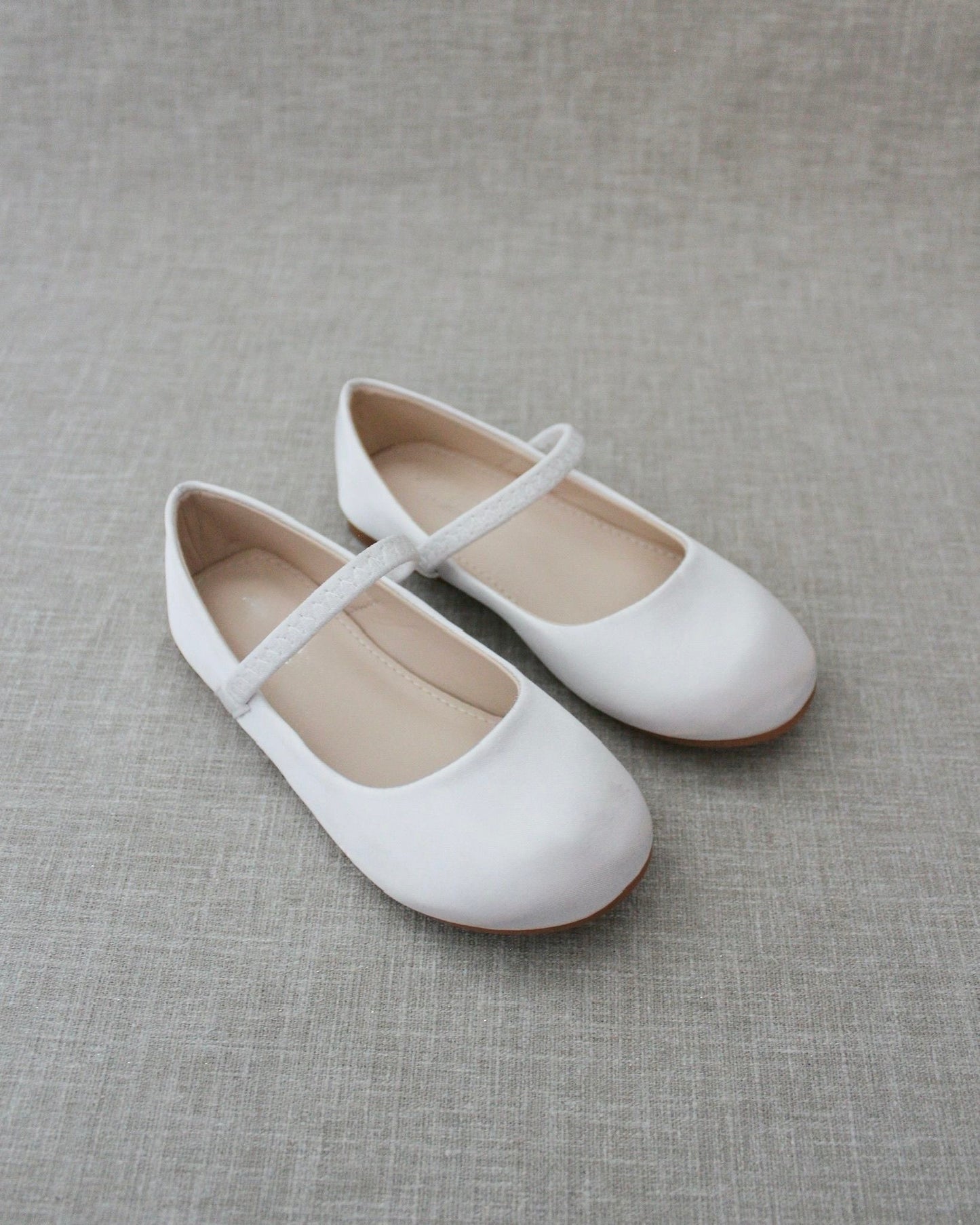 Satin Mary Jane Flats