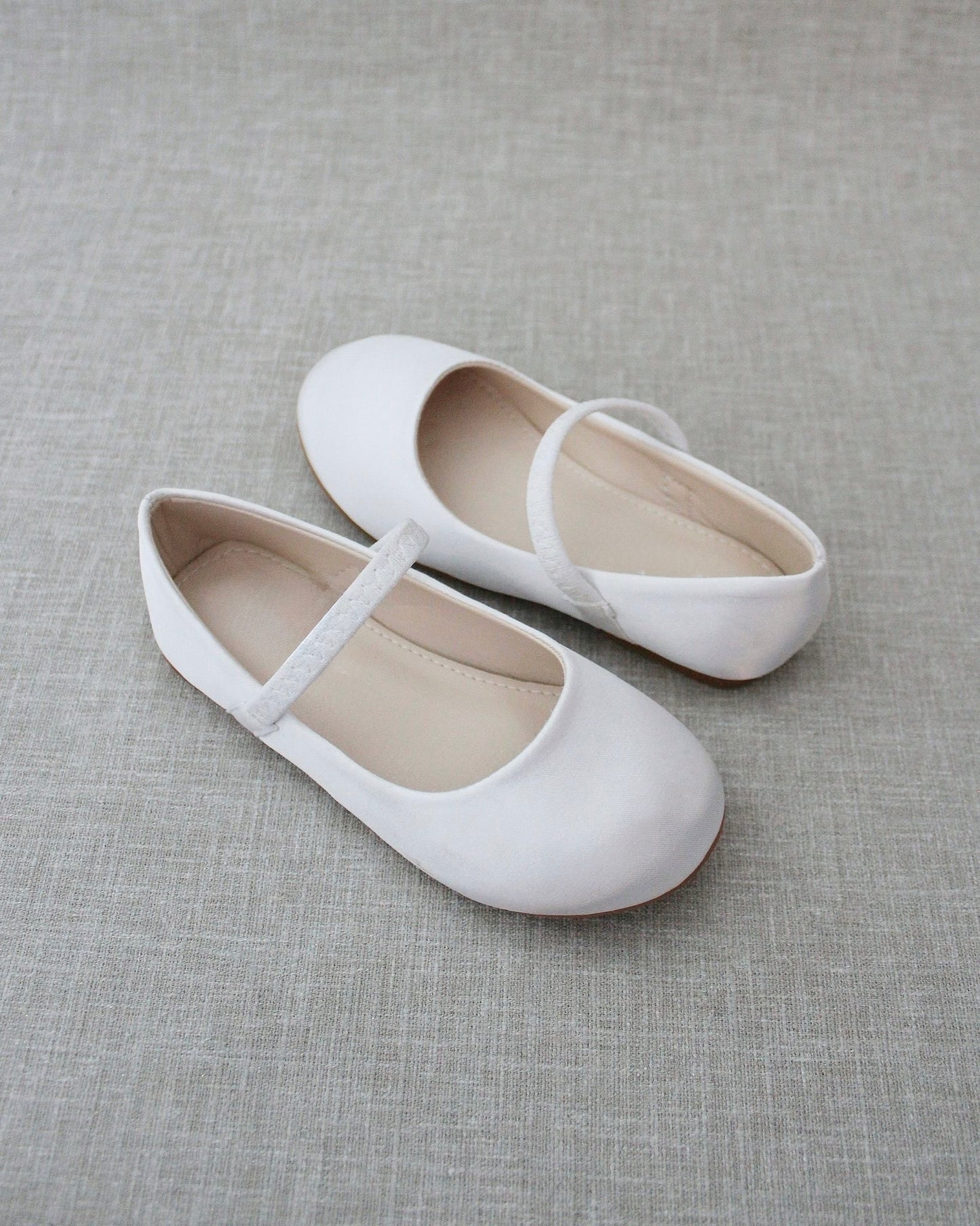 Satin Mary Jane Flats