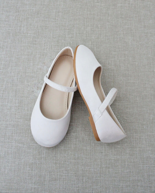 Satin Mary Jane Flats