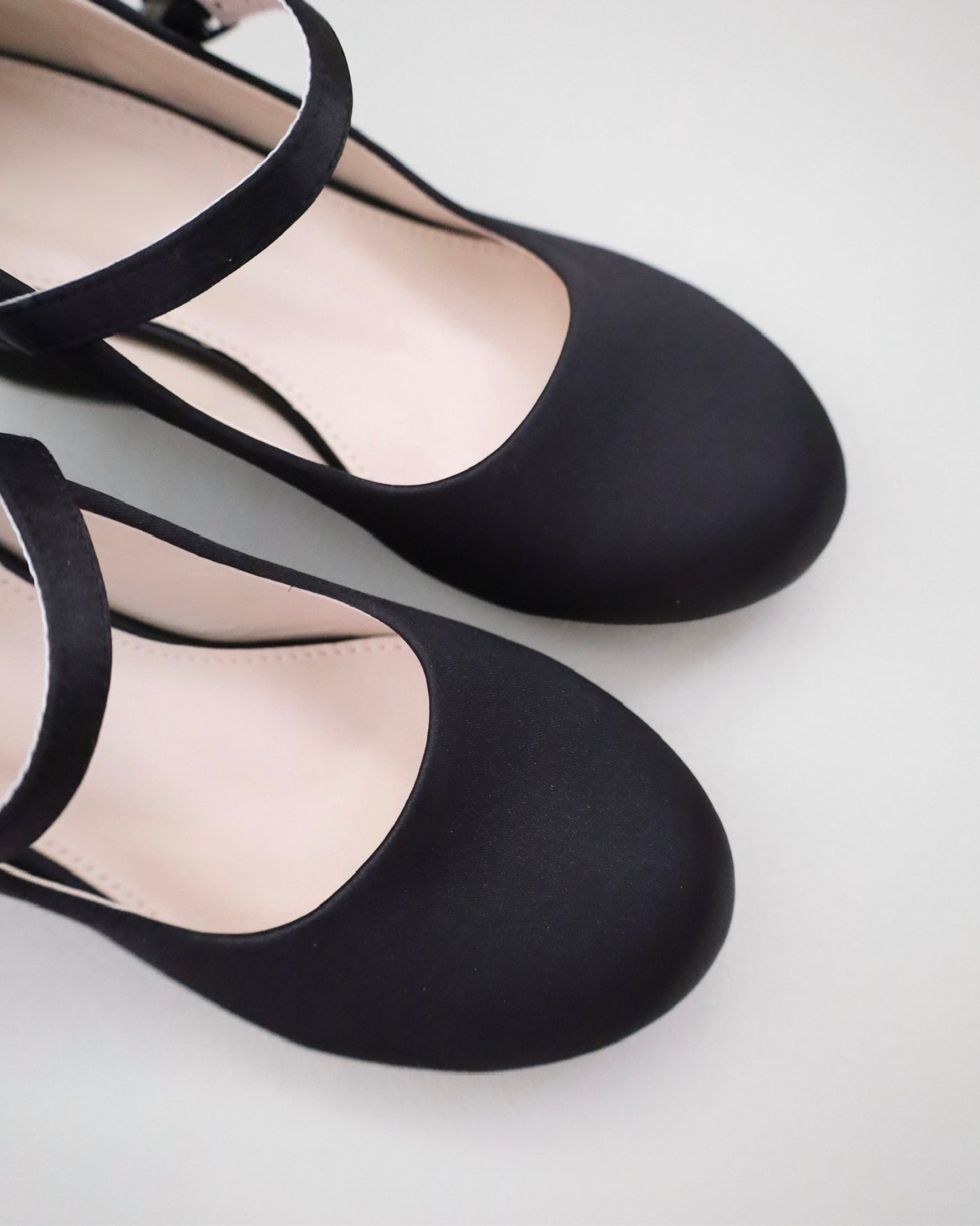 Girls Satin Mary Jane Block Heel