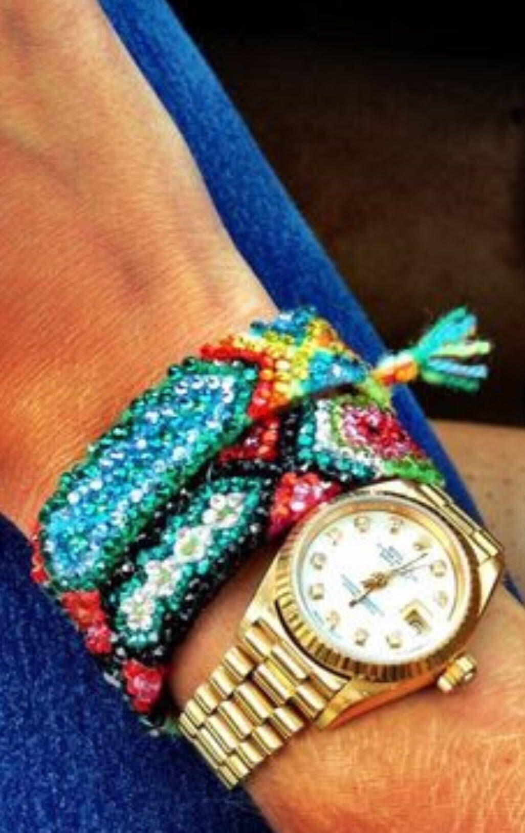 The Crystal Friendship Bracelet | Yellow & Purple