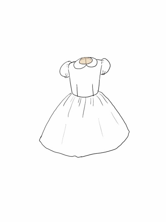 The Baby Rachel VIP satin baby flower girl dress with peter pan collar and pleated skirt – perfect for weddings and formal events.