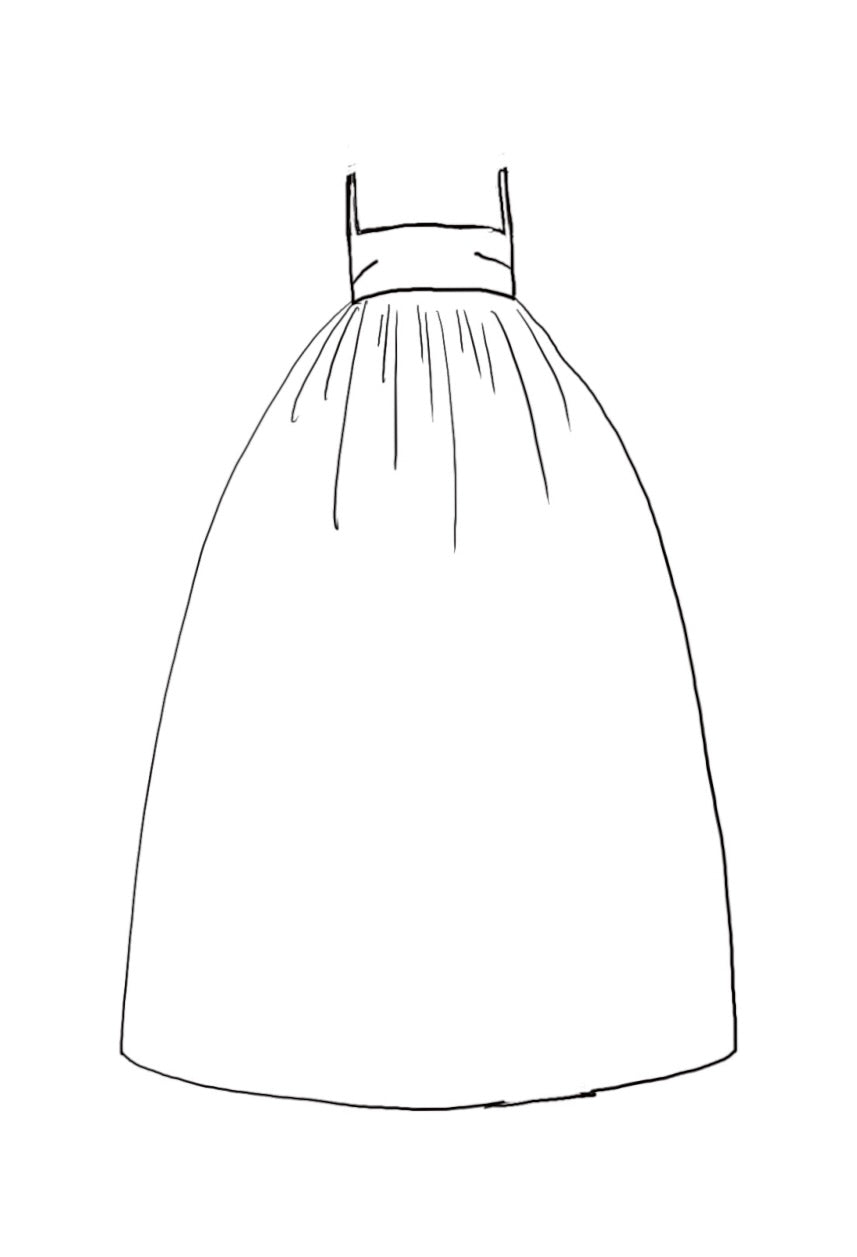 The Kate junior bridesmaid ballgown with empire waist, square neckline, spaghetti straps, and full skirt – elegant dress for weddings and celebrations.