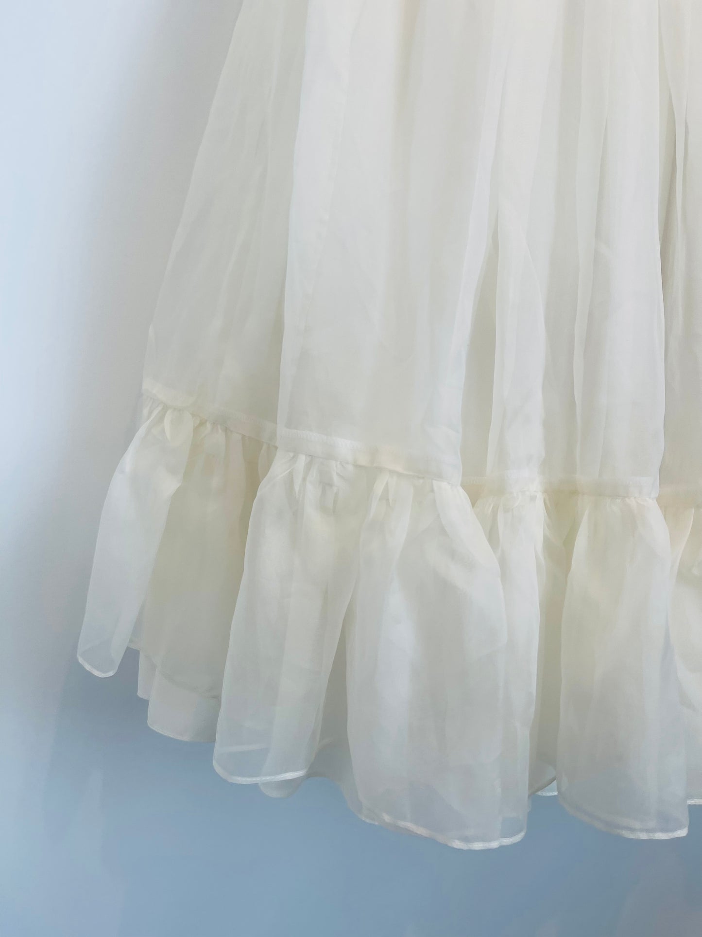 Organza & Silk Chiffon Nightgown Silhouette Dress