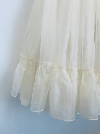 Organza & Silk Chiffon Nightgown Silhouette Dress