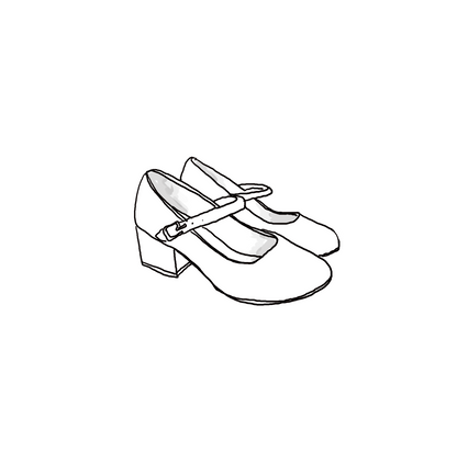 satin mary jane block heel shoes for flower girl wedding