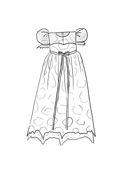 Doloris Petunia’s Baby Lace Ceremony Gown: hand‑cut floral cotton lace, point d’esprit edging, grosgrain bow at empire waist, button‑back closure, available in various skirt lengths, and paired with matching lace baby bonnet. Perfect for baptisms, christenings, and baby weddings.