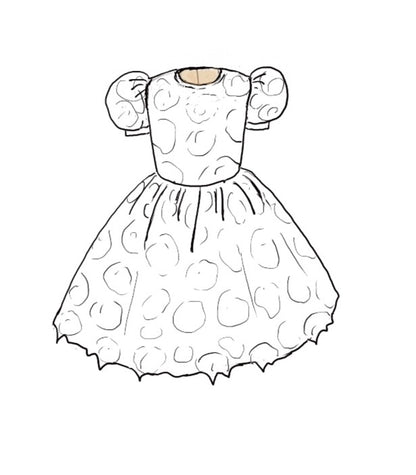 The Royal Annabelle lace flower girl and communion dress with puff sleeves, pearl buttons, and a full twirling skirt.